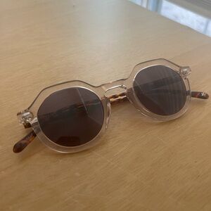 jimmy fairly hometown sunglasses in clear and tortoiseshell